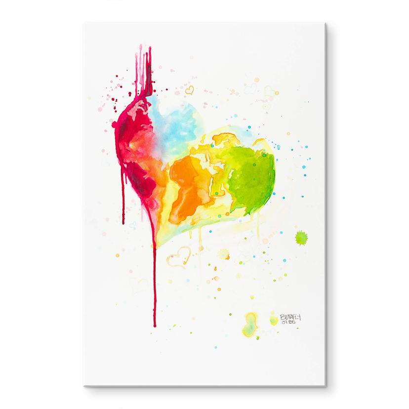 Tableau en verre acrylique - Buttafly - Heart World
