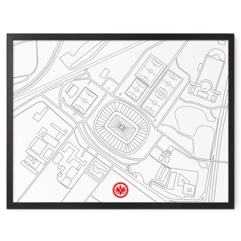 Póster Eintracht Frankfurt - Mapa del estadio