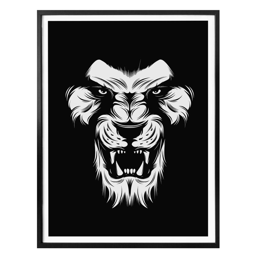 Affiche Tête de lion