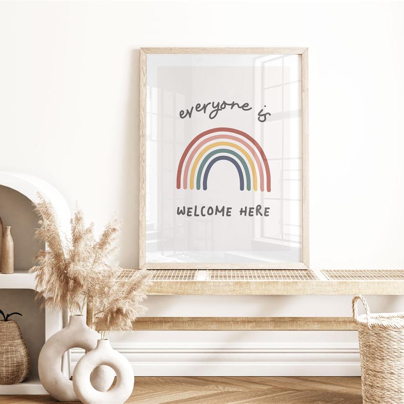 Spruch Poster Everyone is welcome here - KsanaKalpa