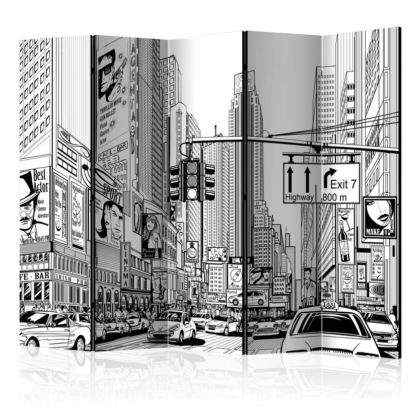 Divisorio per sala - Strade di New York, 3 pezzi