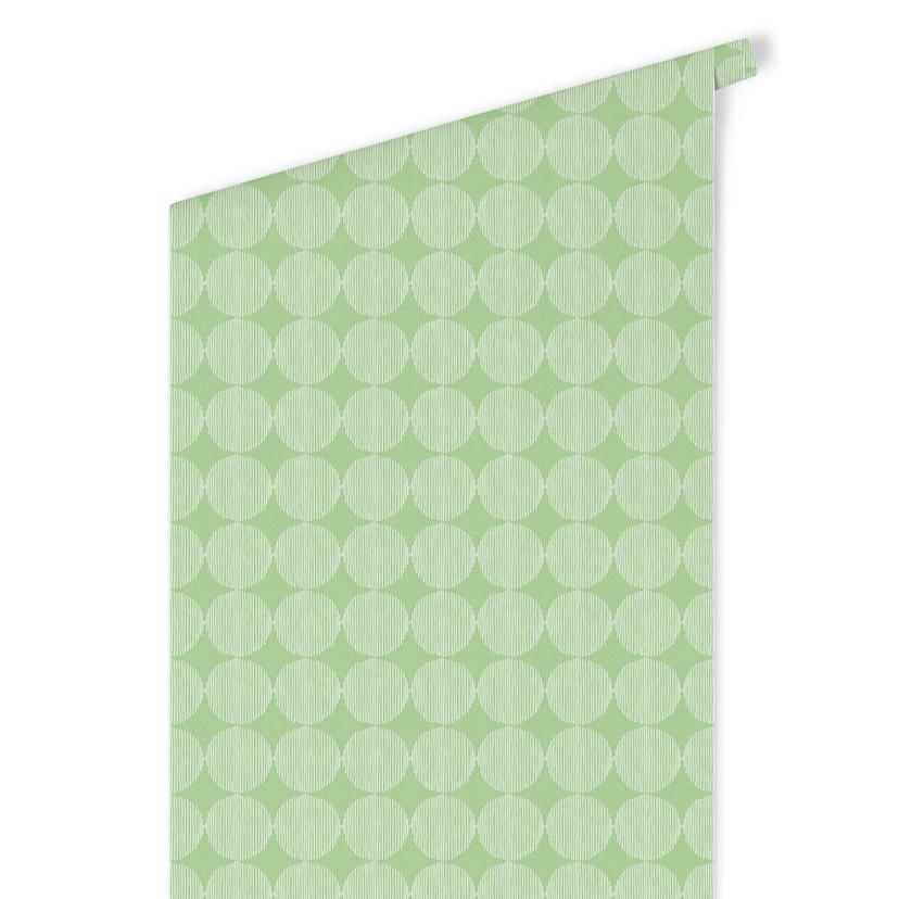 Papier peint à motifs - Cercles abstraits 02 - vert