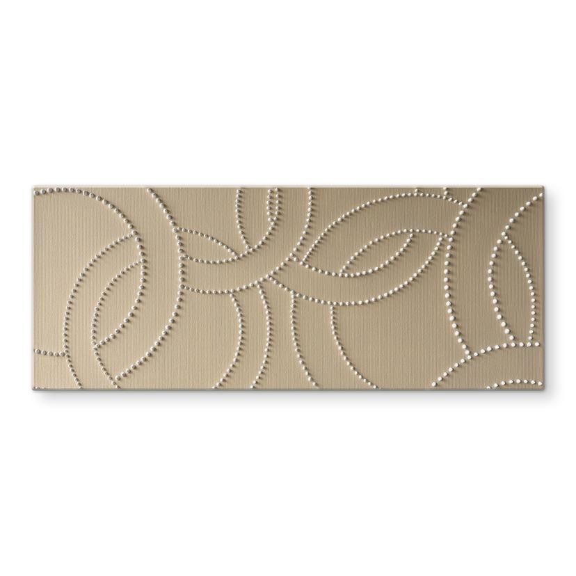 Pannello paraschizzi Anelli astratti beige - Grande - Panorama