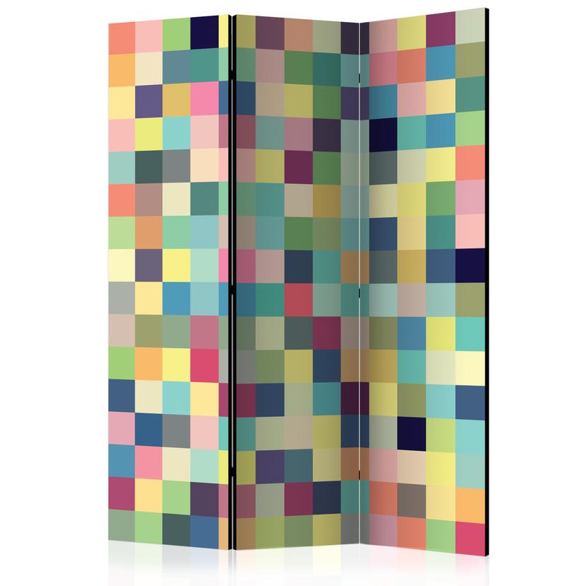 Paravent Séparation de pièce - Pousses de couleur, 3 pièces