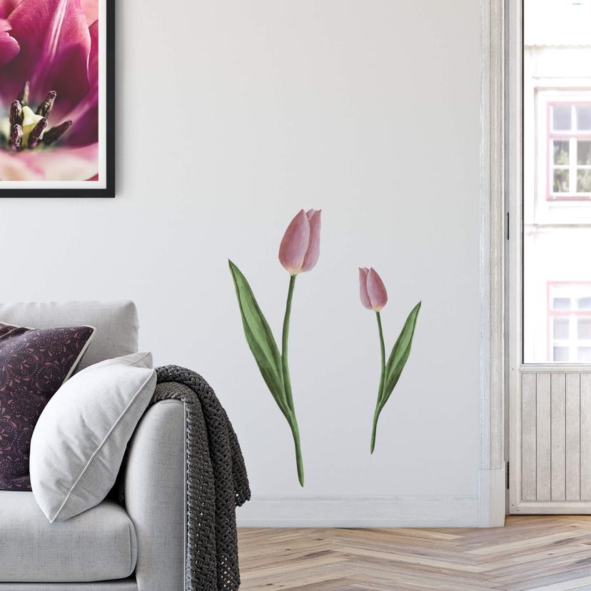 Adesivo murale - Tulipano rosa