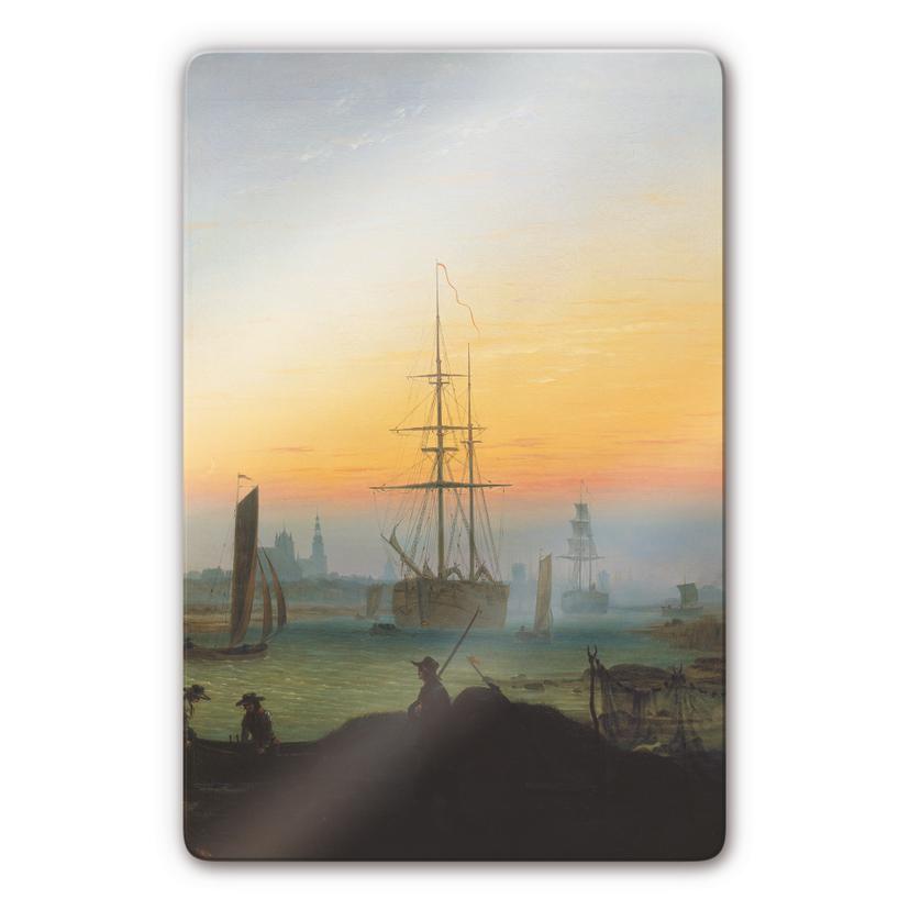 Stampa su vetro Friedrich - Porto di Greifswald
