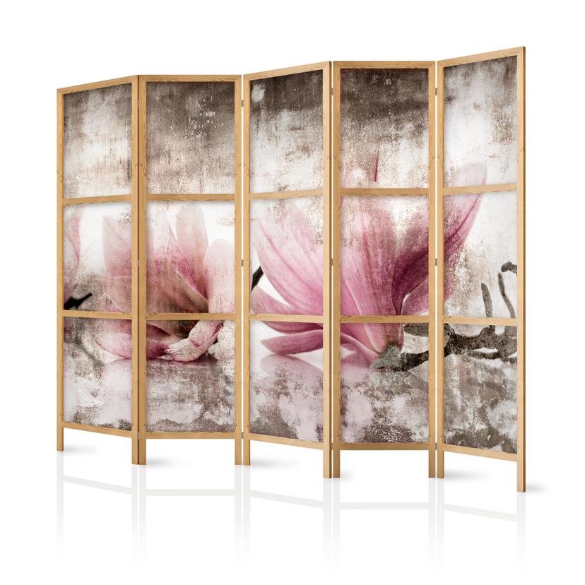 Parete divisoria giapponese - Magnolie retrò, 3 pezzi