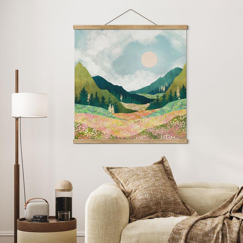 Póster de tela con un colorido prado primaveral - SpaceFrog Designs
