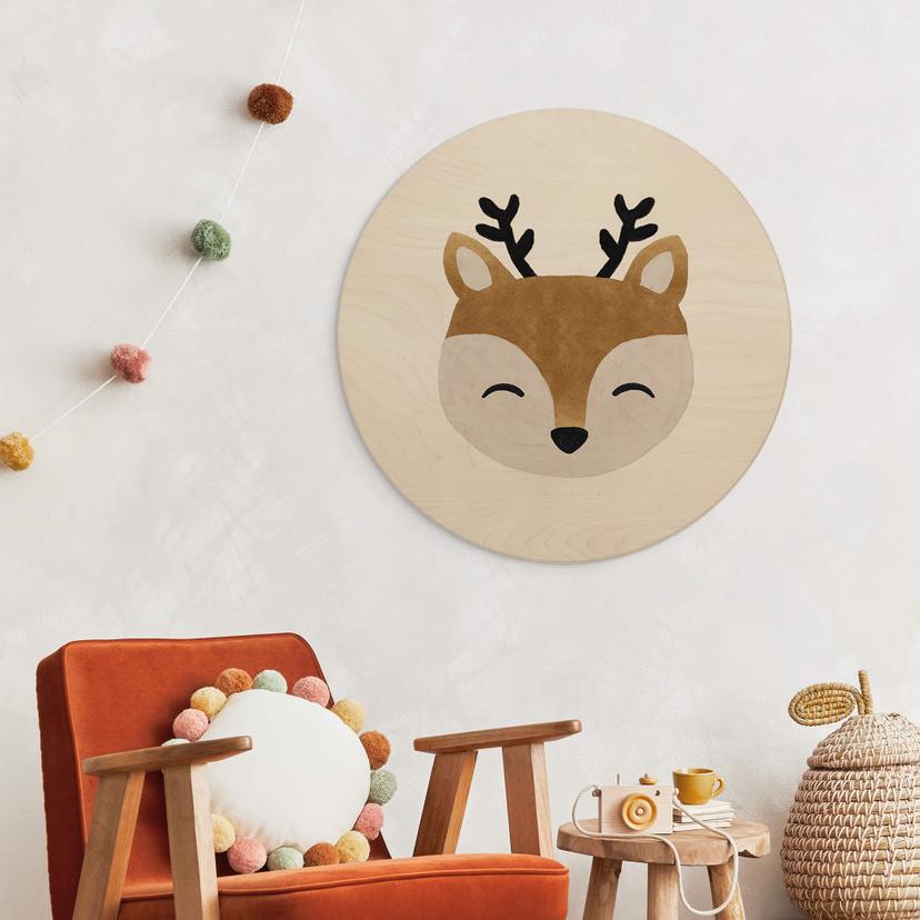 Stampa su legno Orara Studio - Cute Reindeer