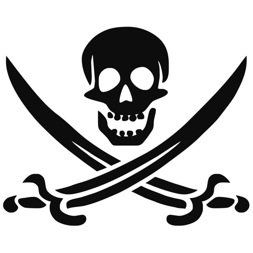 Wallsticker - Pirat symbol