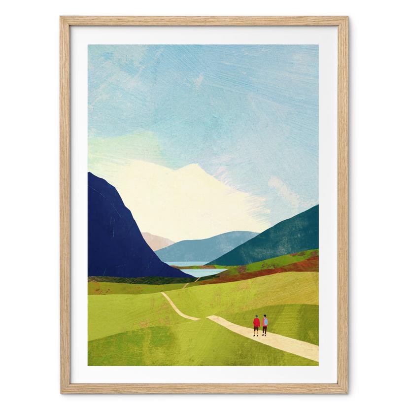 Poster Zomerwandeling bij het bergmeer - Rivers
