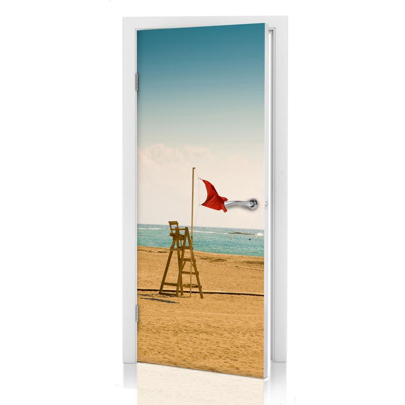 Türdesign Rote Fahne 91x200 cm
