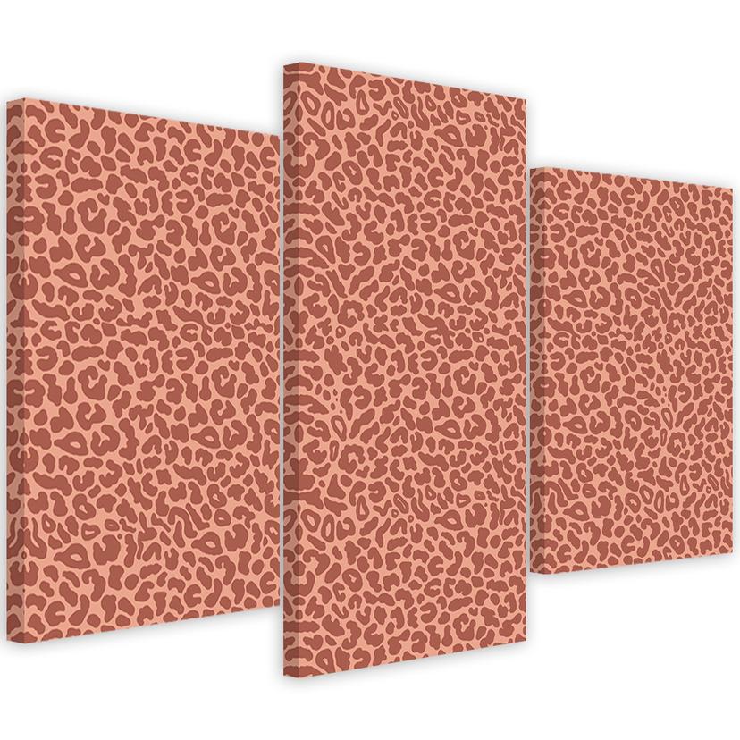 3 stykke lærredsprint, Leopard Leopard Pels Patches Mønster