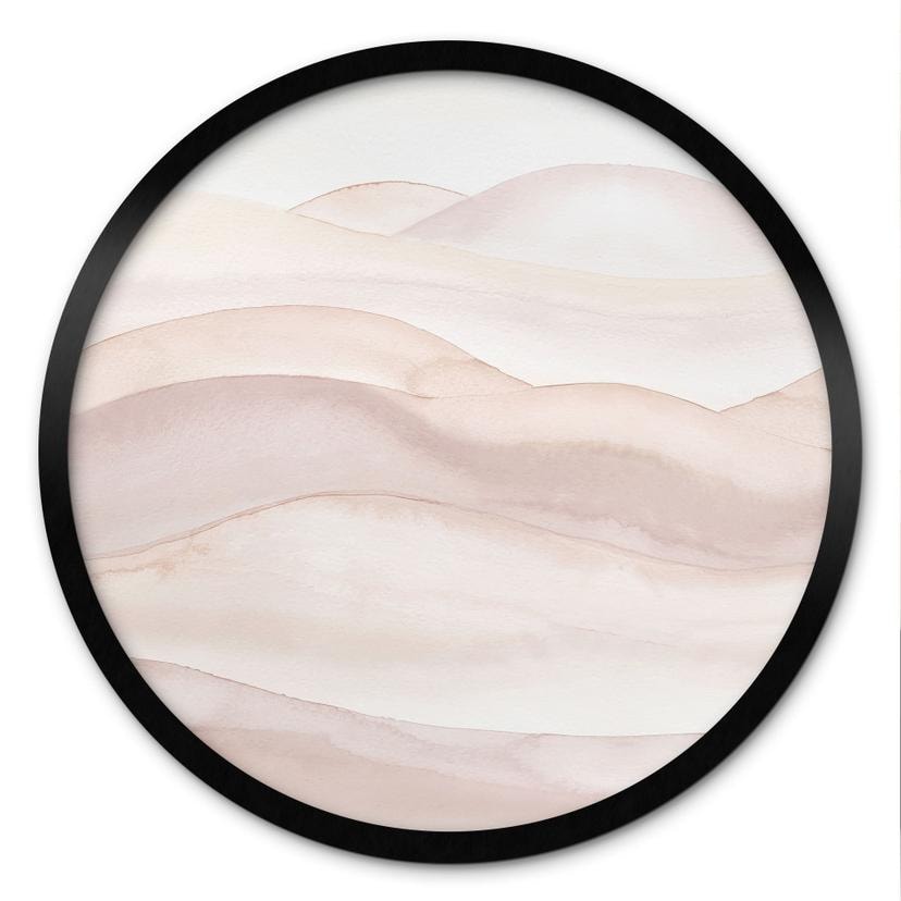 Plakat Gentle Hills i akvarel - Bloomery Decor - Rund