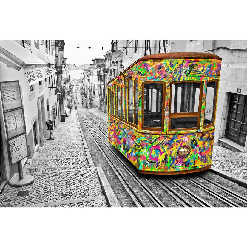 Fotomurale Ben Heine - Tram a Lisbona
