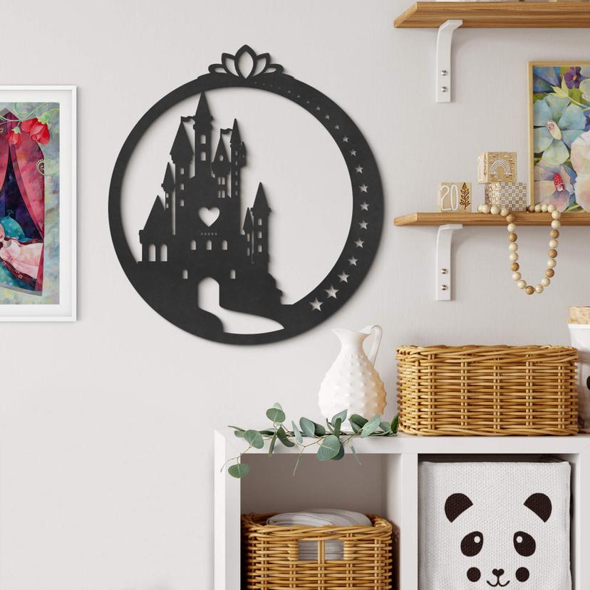 MDF - Decoración en madera - Castillo con corazón