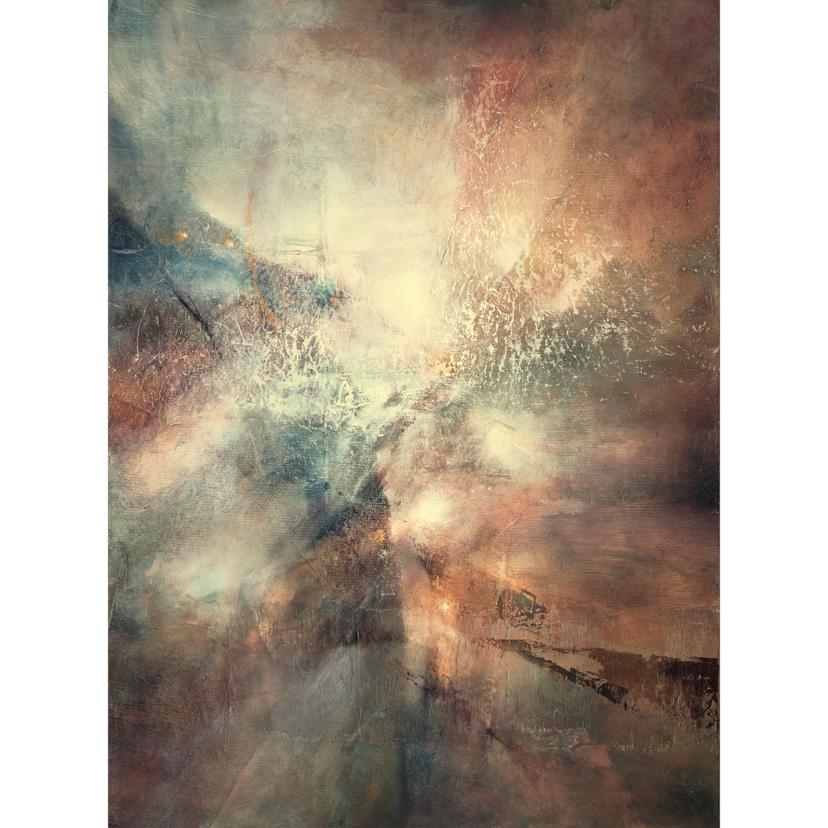 Niebla abstracta en la luz de oro | Fotomural para sala de estar - Schmucker