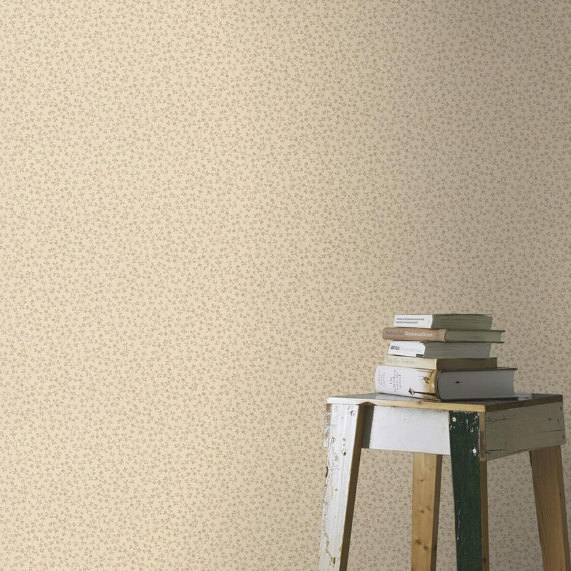 Papier peint intissé Rasch, papier peint à motifs Sophia beige clair