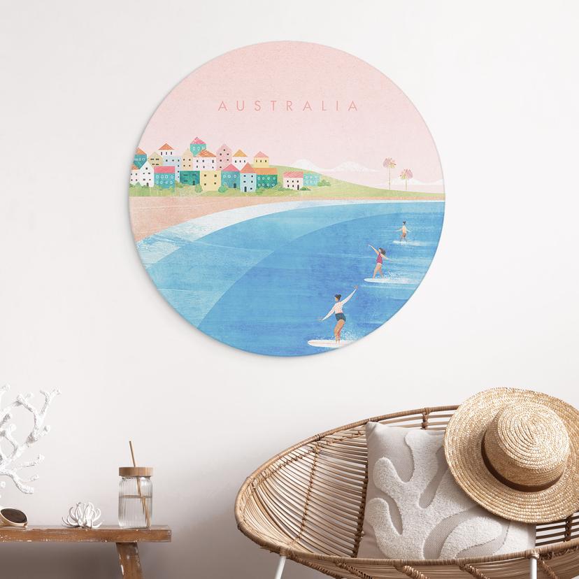 Decorazione murale in Dibond Surf sulla costa dell'Australia - Rivers