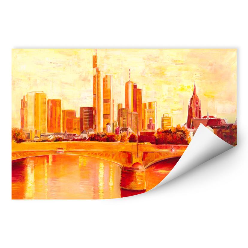 Zelfklevende Poster Schüßler - Skyline Frankfurt