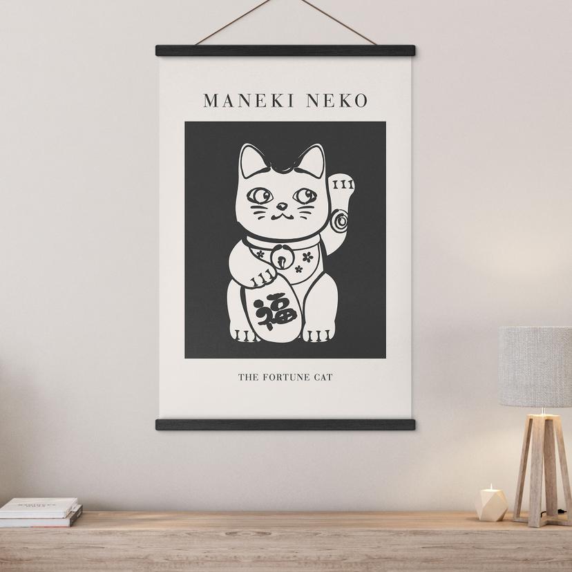 Stampe su tessuto Maneki Neko - Il gatto fortunato - KsanaKalpa