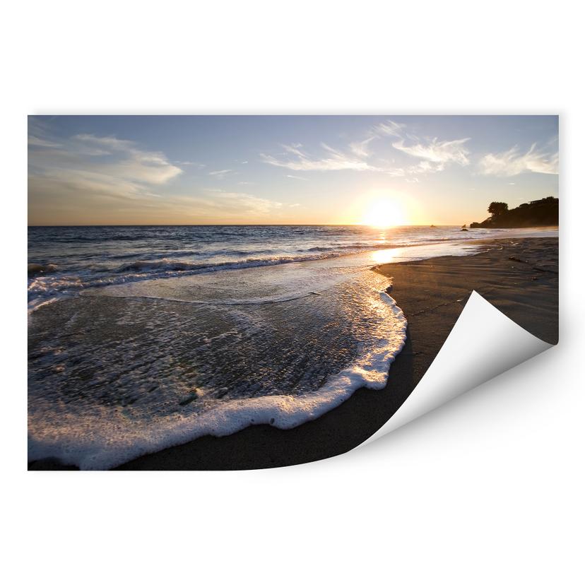 Zelfklevende Poster - Sunset at the Lake