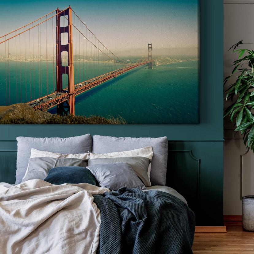 Tableau sur toile La ville sur la baie