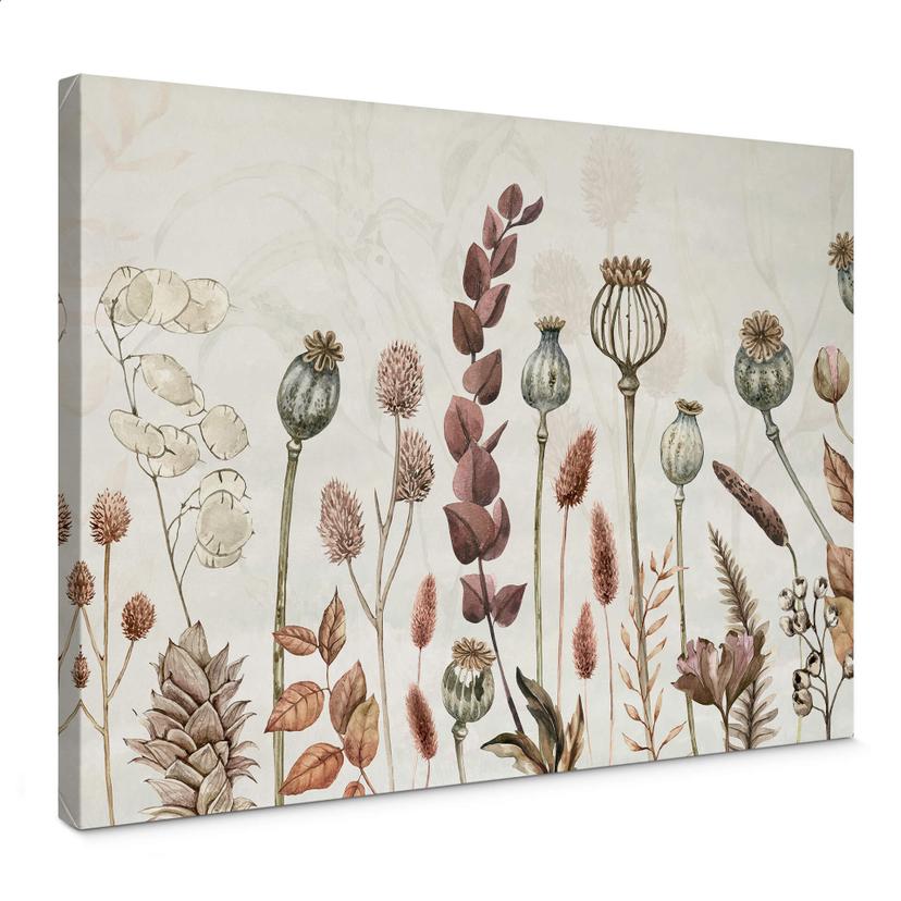 Lienzo Sir Edward - Flores secas blancas