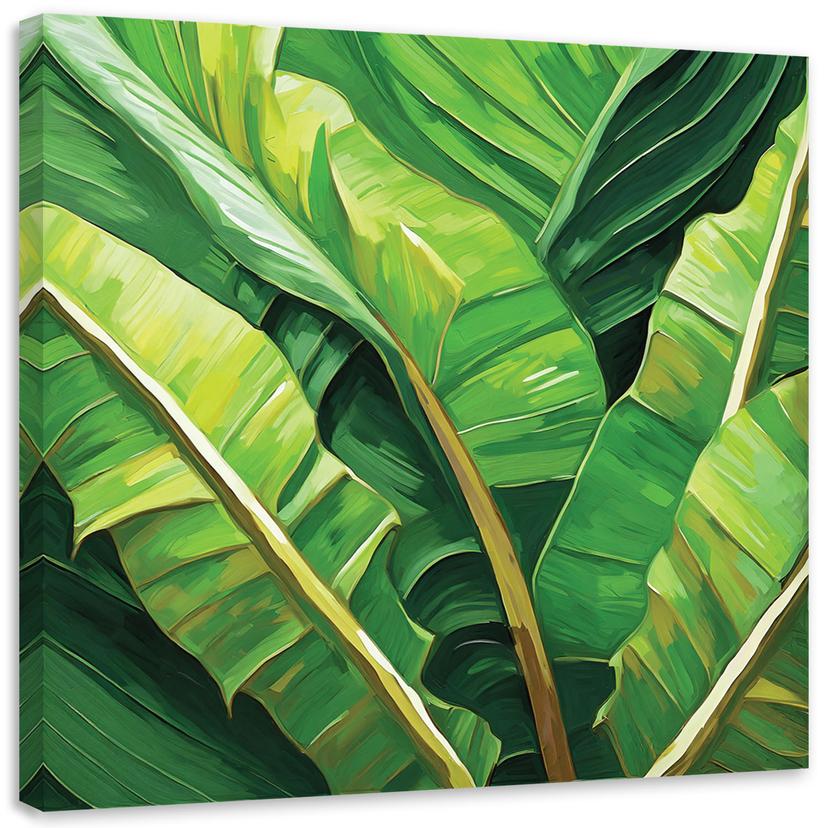 Canvasbillede, Bananblade grøn