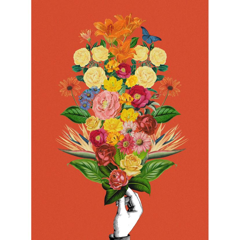 Fotobehang Feldmann - Botanical Red