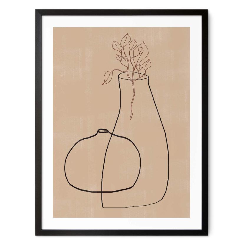 Póster The Miuus Studio - Line Art - Dos jarrones