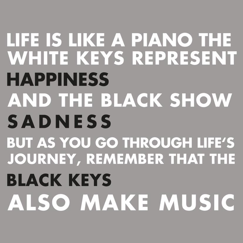 Sticker mural Life is like a piano...