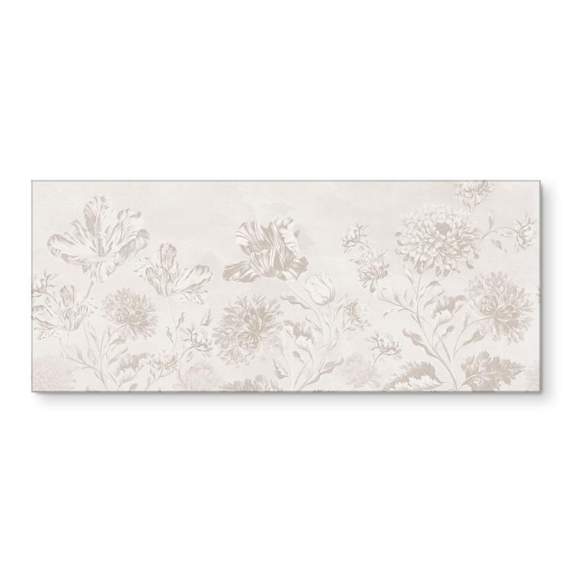 Rivestimento cucina con fiori di campo in grigio effetto gesso - Bloomery Decor