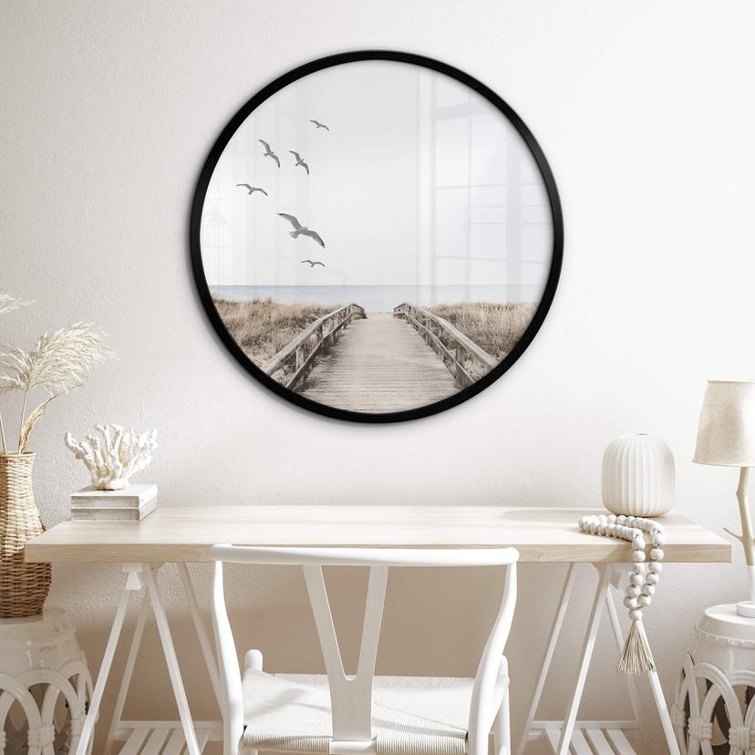 Postervy över Östersjön - rund
