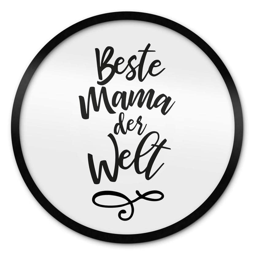 Verdens bedste mor Plakat - rund