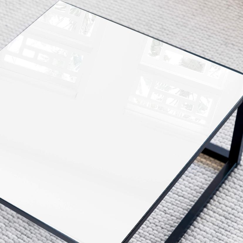 Plateau de table en verre - Uni blanc - Carré