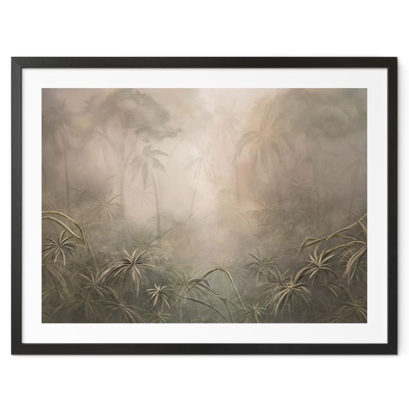Poster Mystiek regenwoud in de mist - Ms Tiff