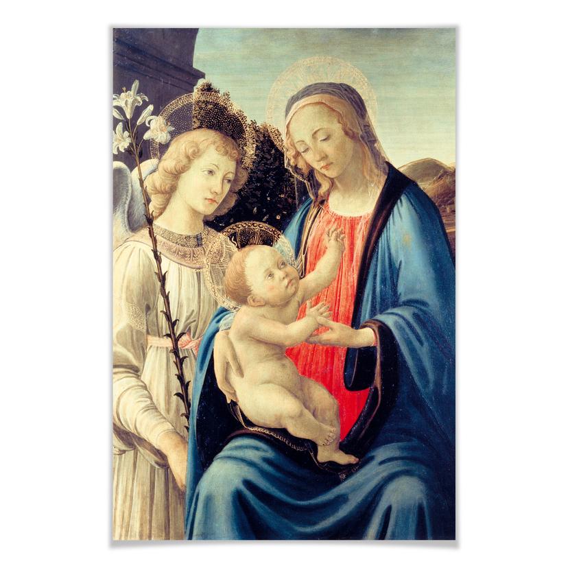 Poster Botticelli - Madonna con bambino e un angelo