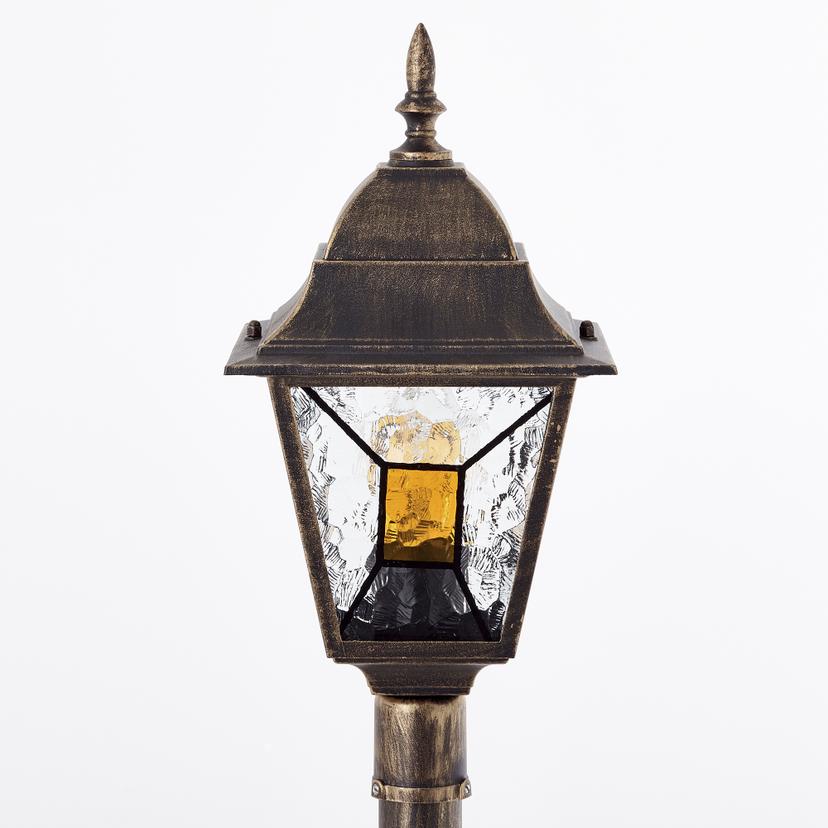 Außenstandleuchte Jonas, gold, 116 x 18 cm, Glas Außenleuchte