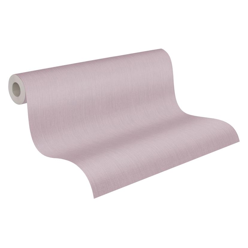 Papel pintado textura lino rosa lila - Papel pintado no tejido tejido mate discreto