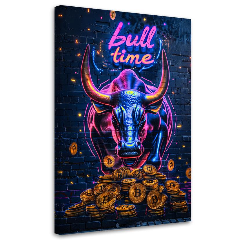 Canvasbillede, AI-tyr bitcoin