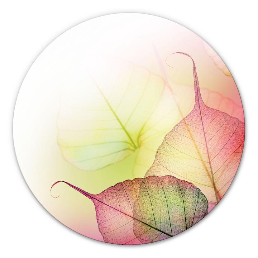 Tableau en verre - Pink Design - rond