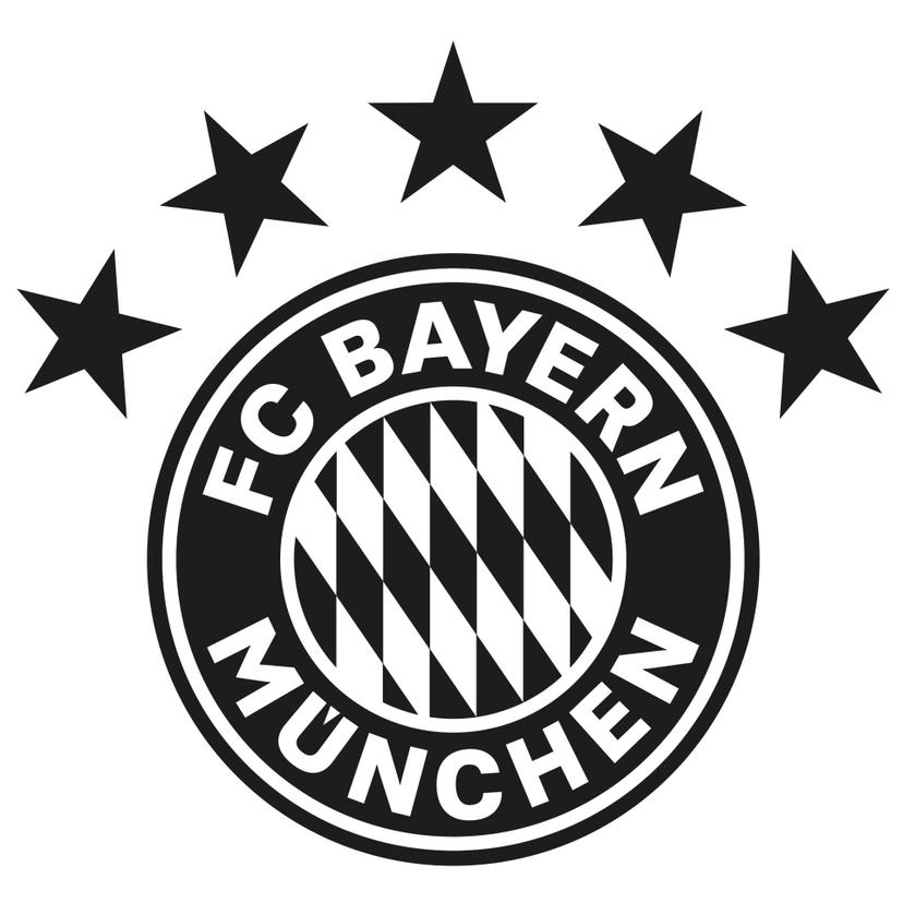 Muursticker Bayern München - Logo eenkleurig