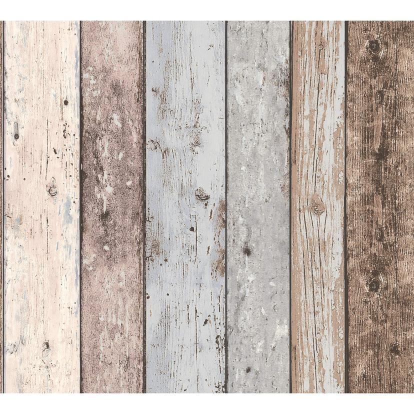 Carta da parati Best of Wood`n Stone - Legno beige
