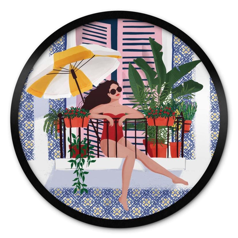 Póster Vacaciones en el balcón - Tomljanovic - Redondo