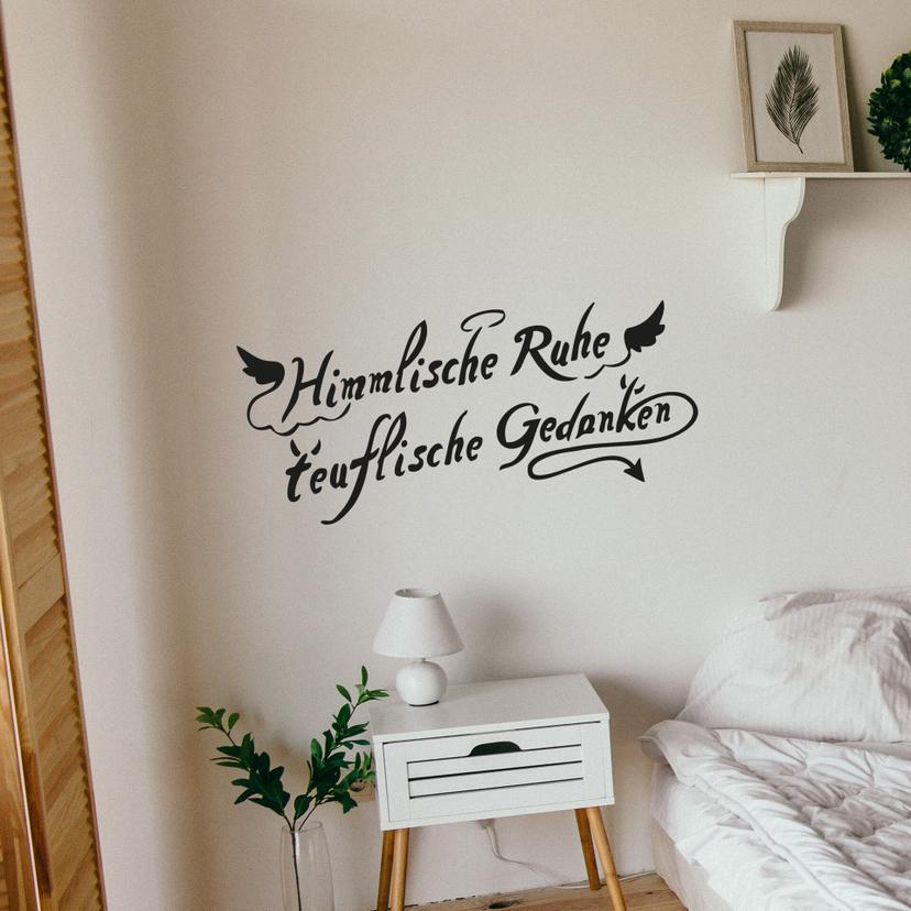 Wandtattoo Himmlische Ruhe - teuflische Gedanken