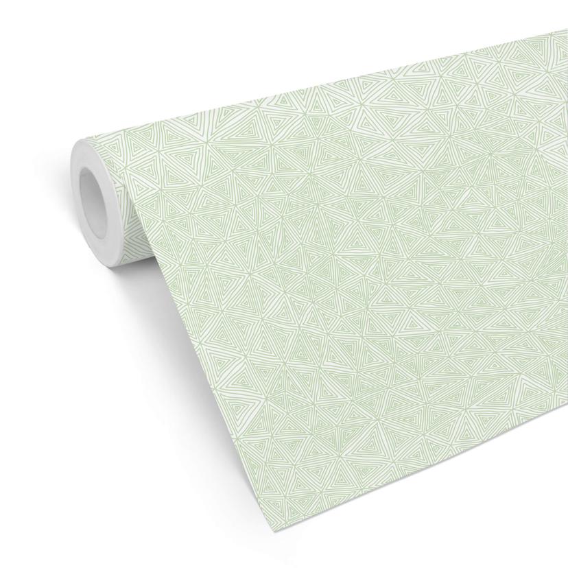 Papier peint à motifs - Triangles abstraits - vert