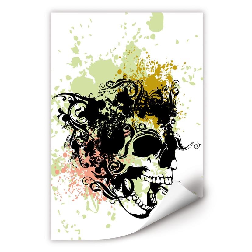 Wallprint W - Skull Tribal