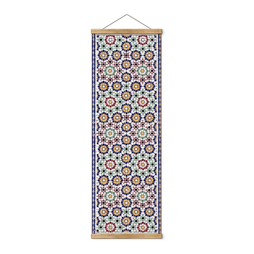 Póster de tela Azulejos orientales 01 - Panorama