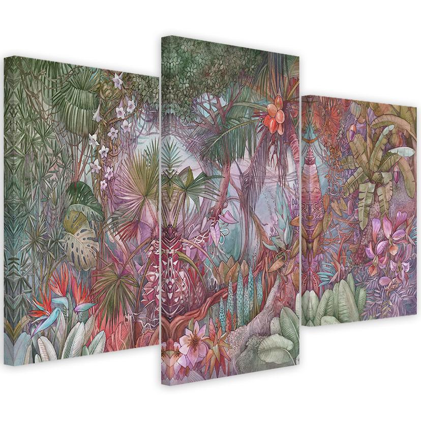 Impression sur toile en 3 parties, Deep Jungle